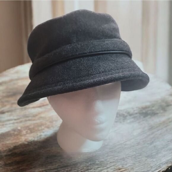Coach Wool Dark Gray Bucket Hat Classic Design M/L - Picture 5 of 8